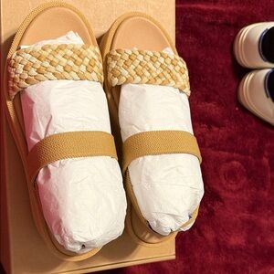 Stylish Tan Woven Sandals